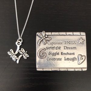 NWT • Silver box and necklace
